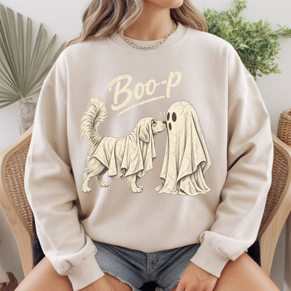 Halloween Dog Ghost Boop T-Shirt, Cute Spooky Season Golden Retriever Dog Lover Tee