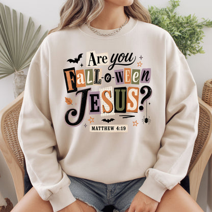 Are You Falloween Jesus Christian Halloween T-Shirt, Matthew 4:19 Ransom Note Tee