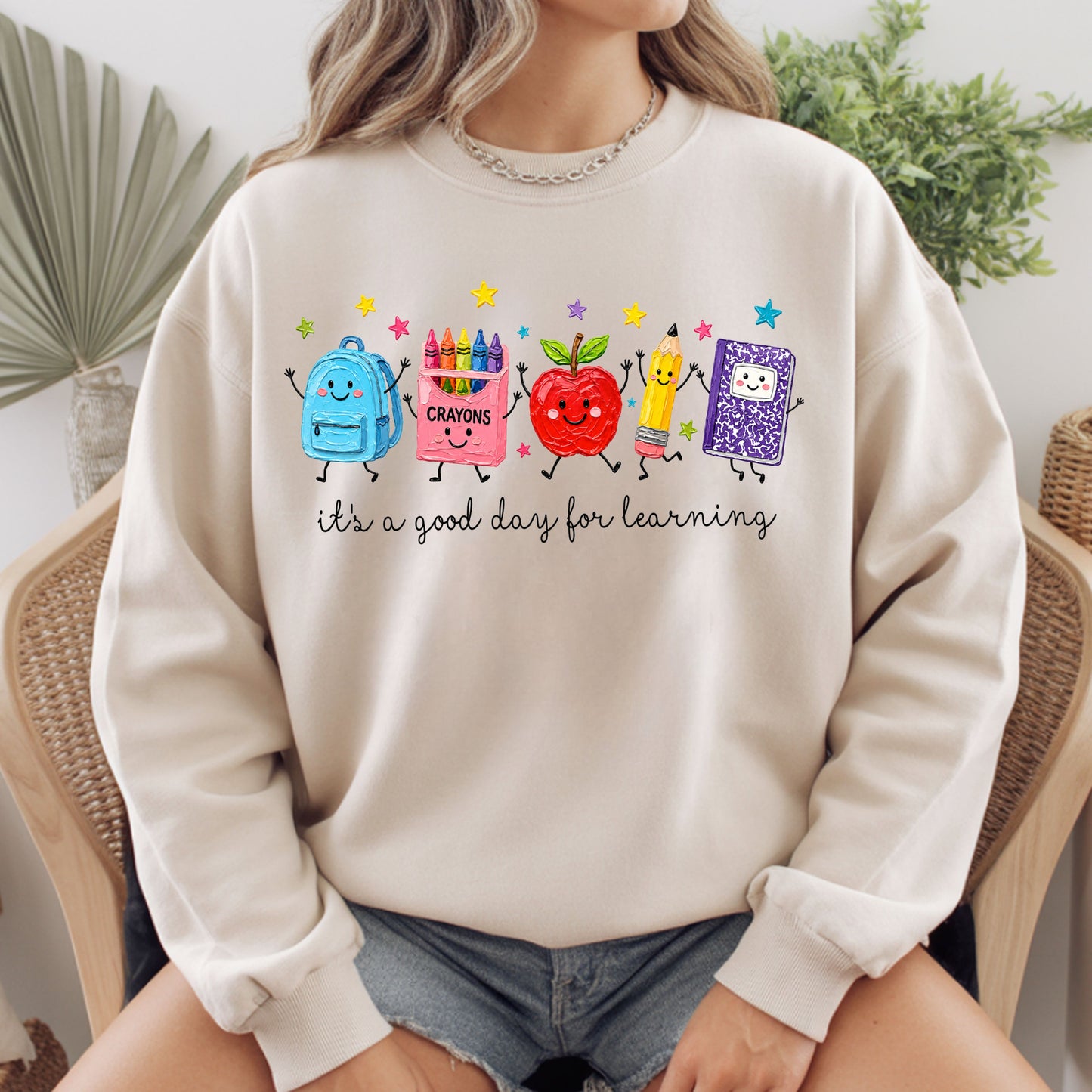 Good Day for Learning Teacher T-Shirt, Cute School Supplies Educator Tee