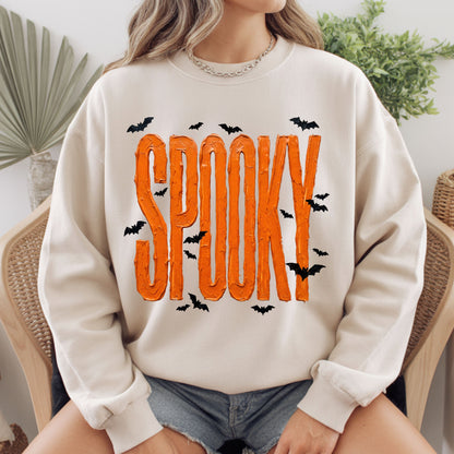Spooky Halloween Bats Orange Frosting T-Shirt, Halloween Season Cute Spooky Tee