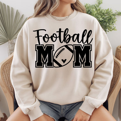 Football Mom Game Day Heart T-Shirt, Sports Season Varsity Letters Comfort Color Tee