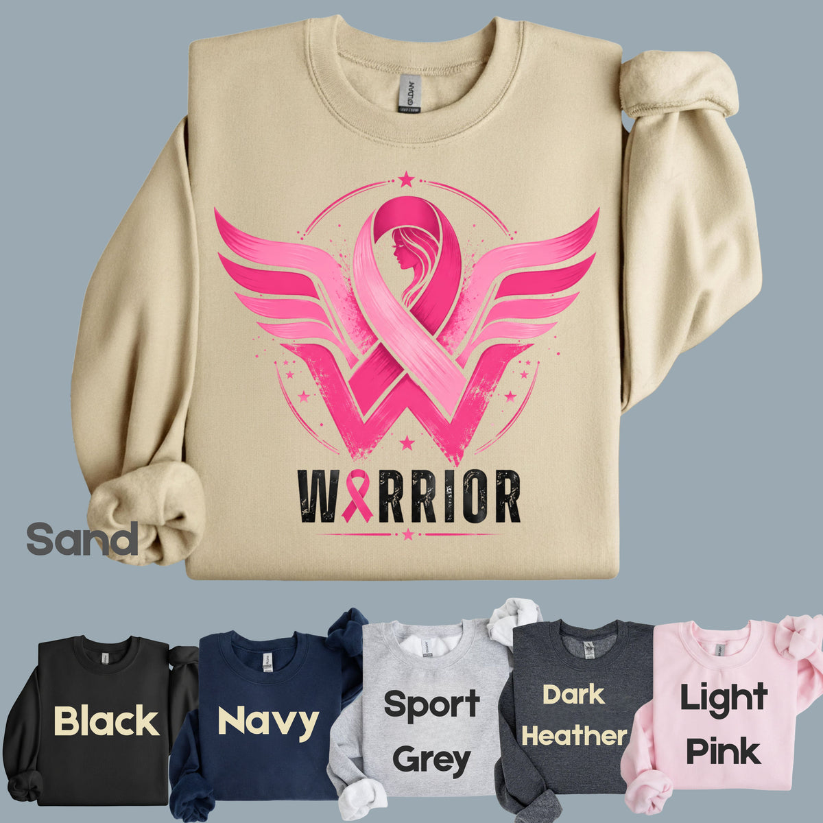Breast Cancer Pink Ribbon Warrior T-Shirt, Wings Hope Survivor Awareness Tee