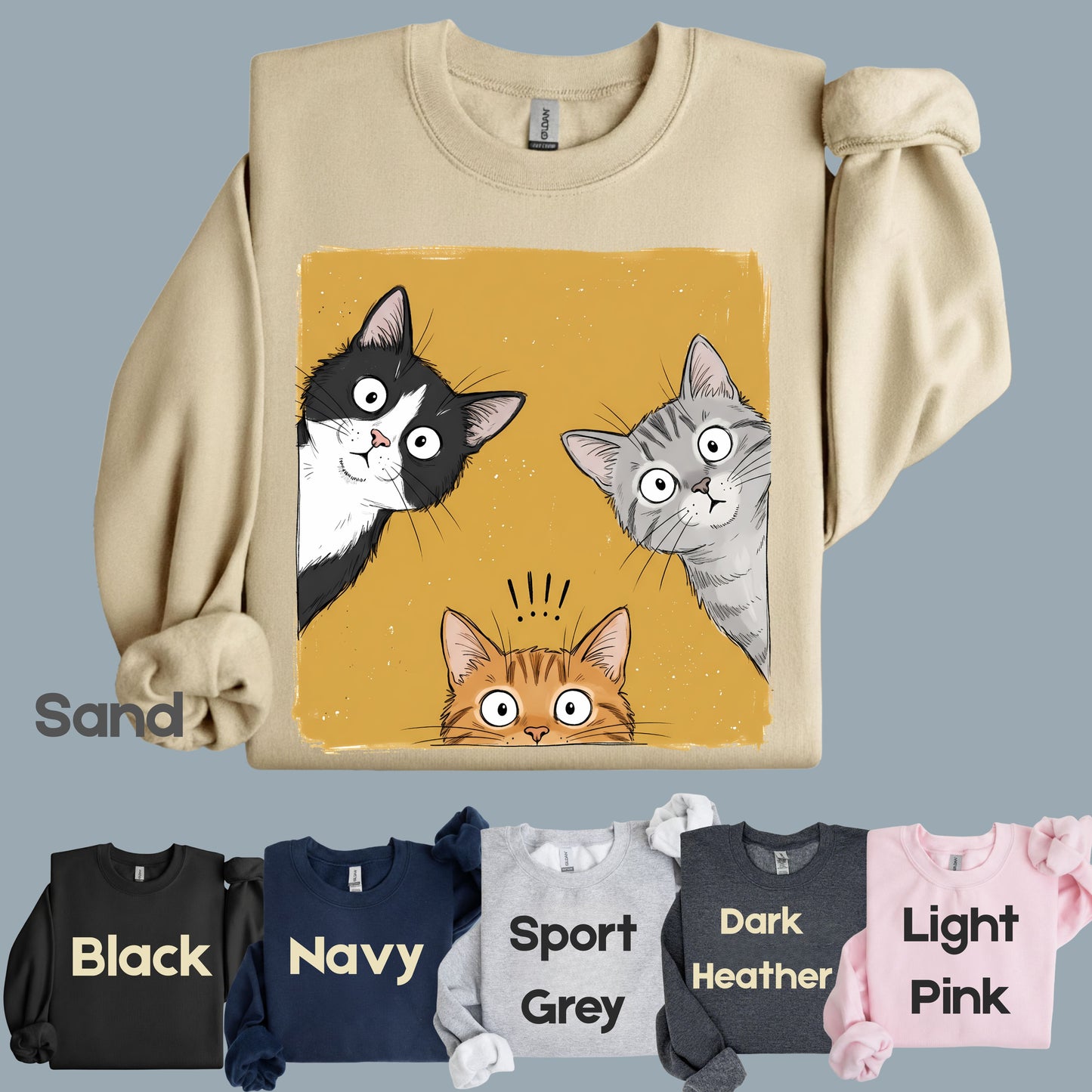 Curious Cats Peeking Cats T-Shirt, Funny Cat Lover Kittens Tee