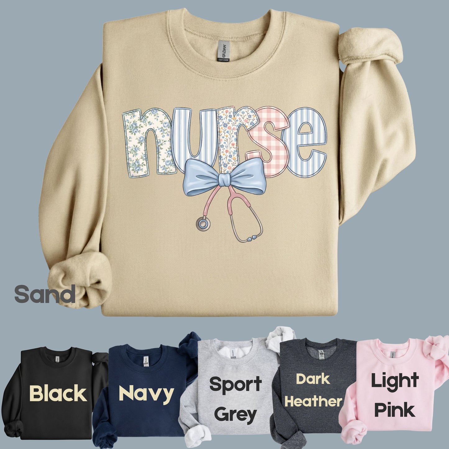Nurse Coquette Floral Bow T-Shirt, Stethoscope Vintage Patchwork Nurse Tee