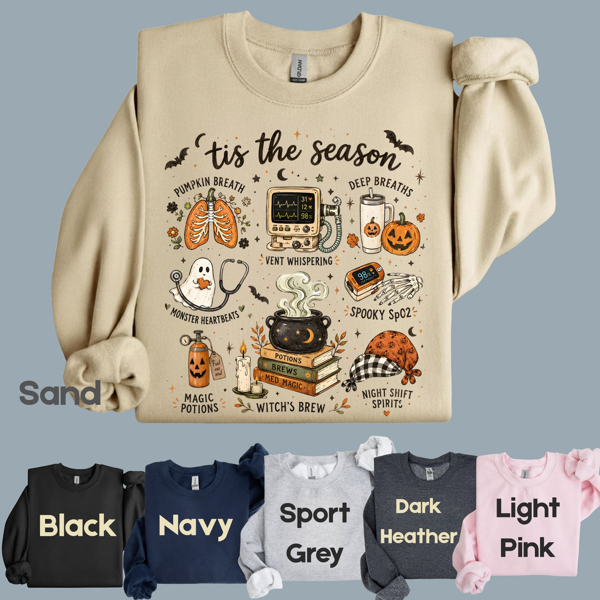 Halloween Respiratory Therapist RT Nurse T-Shirt, Spooky Season Medical Tee