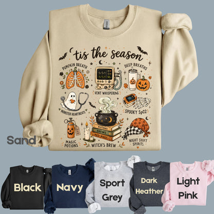 Halloween Respiratory Therapist RT Nurse T-Shirt, Spooky Season Medical Tee