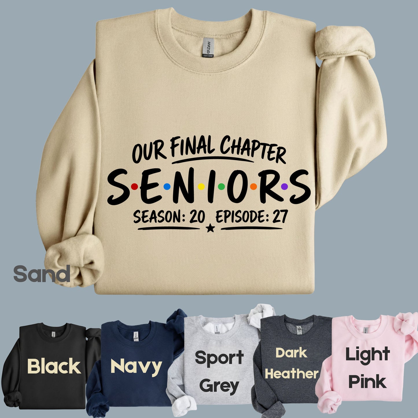 Seniors Our Final Chapter Class of 2027 T-Shirt, Friends Season 20 Episode 27 Graduation Tee