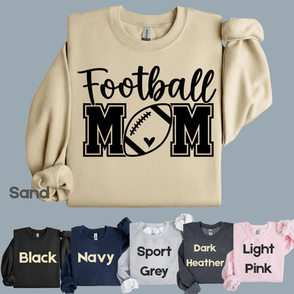 Football Mom Game Day Heart T-Shirt, Sports Season Varsity Letters Comfort Color Tee