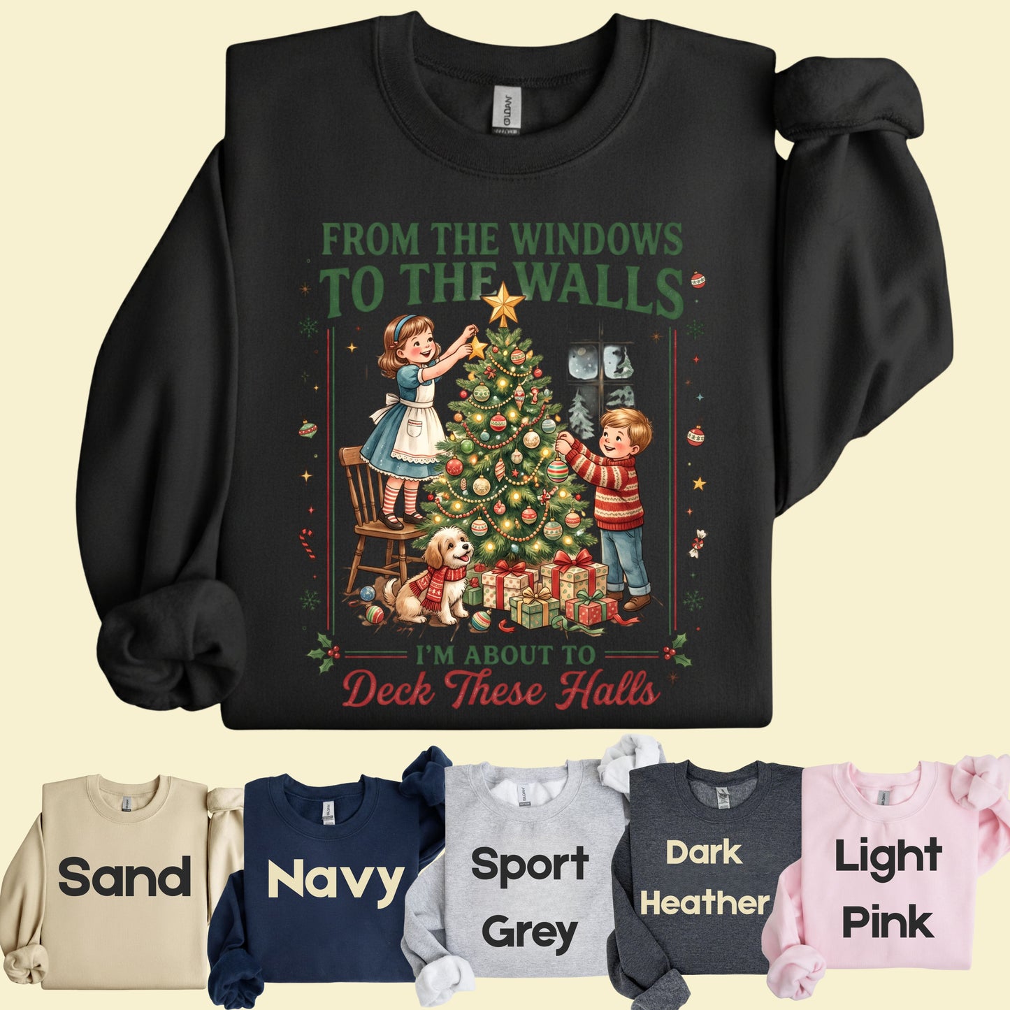 From the Windows to the Walls Christmas Tree T-Shirt, Funny Vintage Holiday Tee