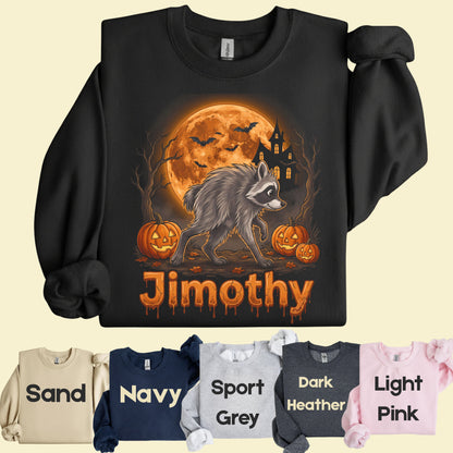 Halloween Jimothy Werewolf T-Shirt, Spooky Moon Pumpkin Horror Tee