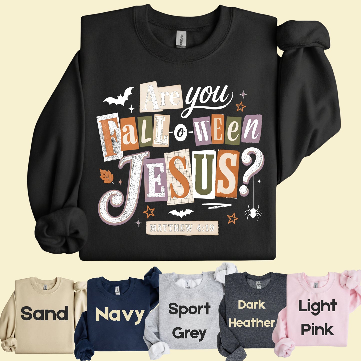Are You Falloween Jesus Christian Halloween T-Shirt, Matthew 4:19 Ransom Note Tee