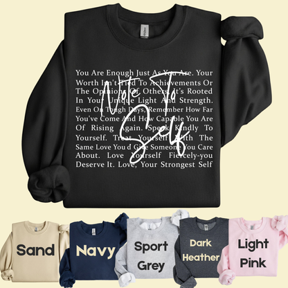 Note to Self Inspirational Self Love Quote T-Shirt, Women Motivational Tee