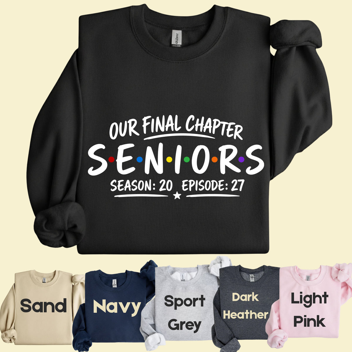 Seniors Our Final Chapter Class of 2027 T-Shirt, Friends Season 20 Episode 27 Graduation Tee