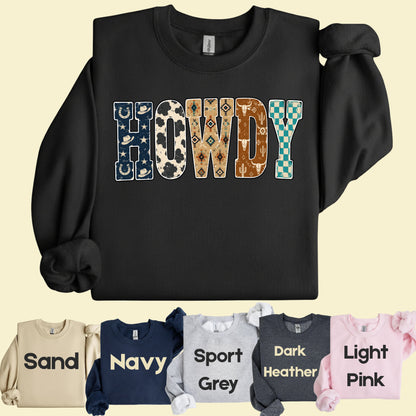Western Howdy Cow Print T-Shirt, Southwestern Western Vibe Comfort Color Tee