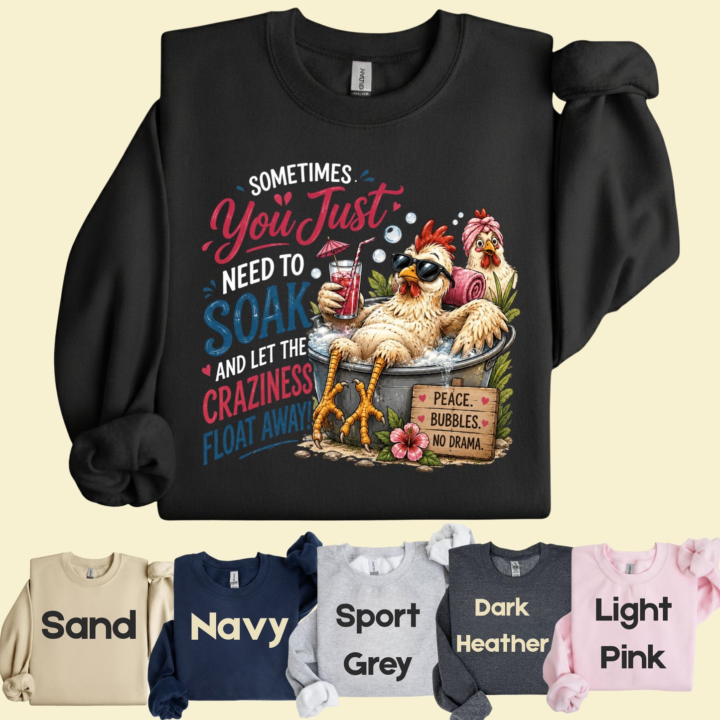 Funny Chicken Spa Day T-Shirt, Relaxing Chicken Sarcastic Quote Summer Comfort Color Tee