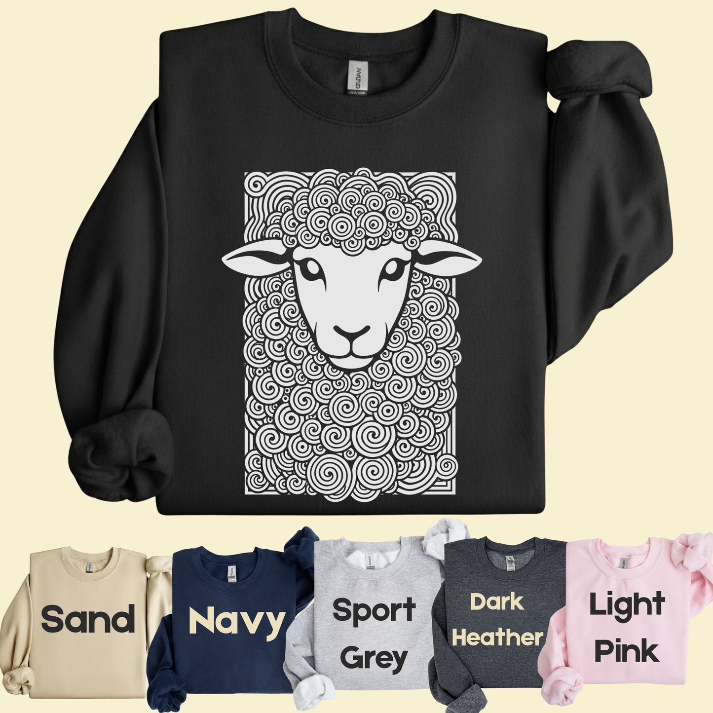 Cute Sheep Swirls Comfort Colors T Shirt