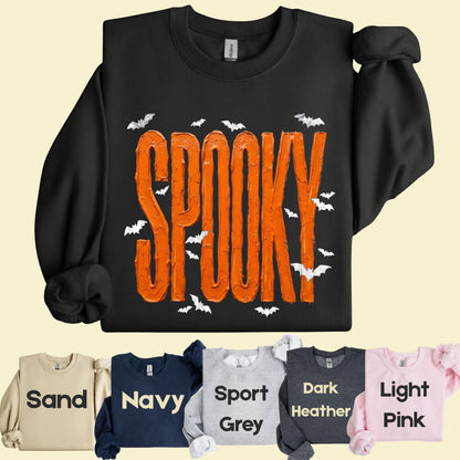Spooky Halloween Bats Orange Frosting T-Shirt, Halloween Season Cute Spooky Tee