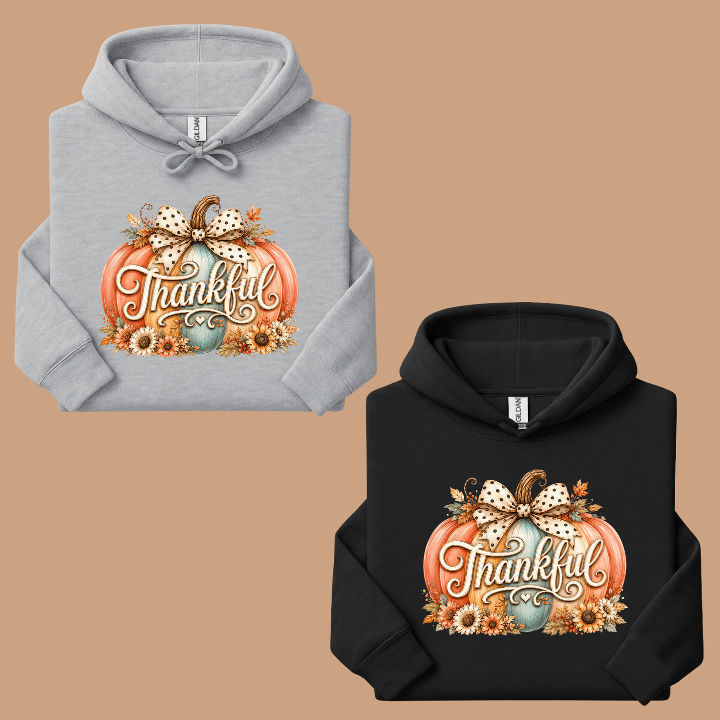 Thankful Comfort Colors T Shirts Pumpkin Cute Thanksgiving Tee Vintage Floral Bow Autumn Leaves Shirt Coquette Fall Graphic Sweatshirt