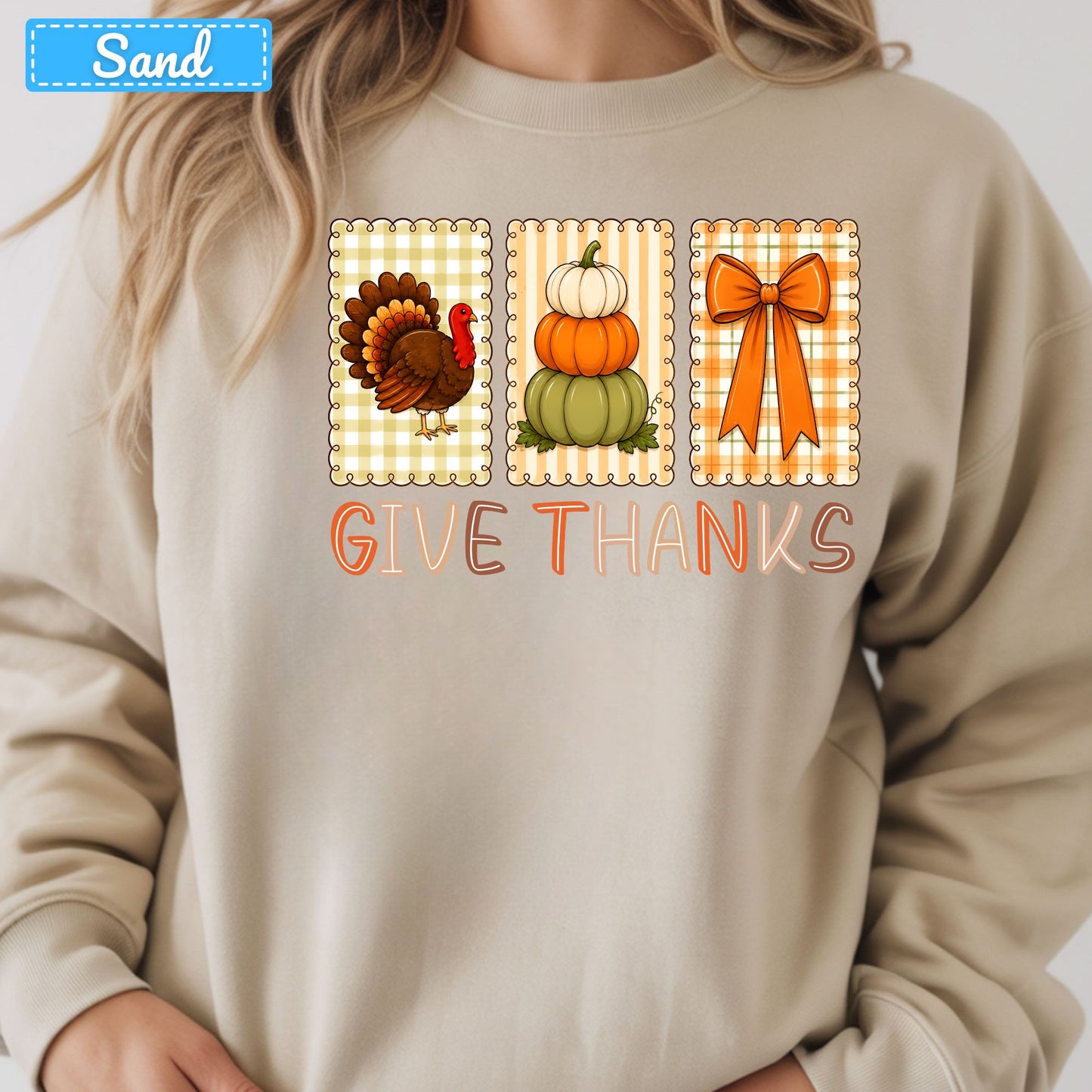 Thanksgiving Turkey Pumpkin T-Shirt, Coquette Bow Sweatshirt, Give Thanks Tee