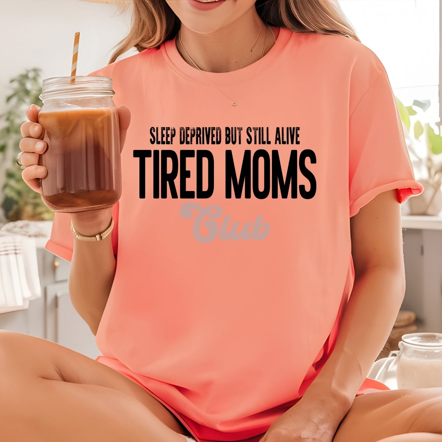 Tired Moms Club DTF Transfer ready to Press  Mama Life Heat Transfer for Shirts Mothers Day UV Sticker Prints