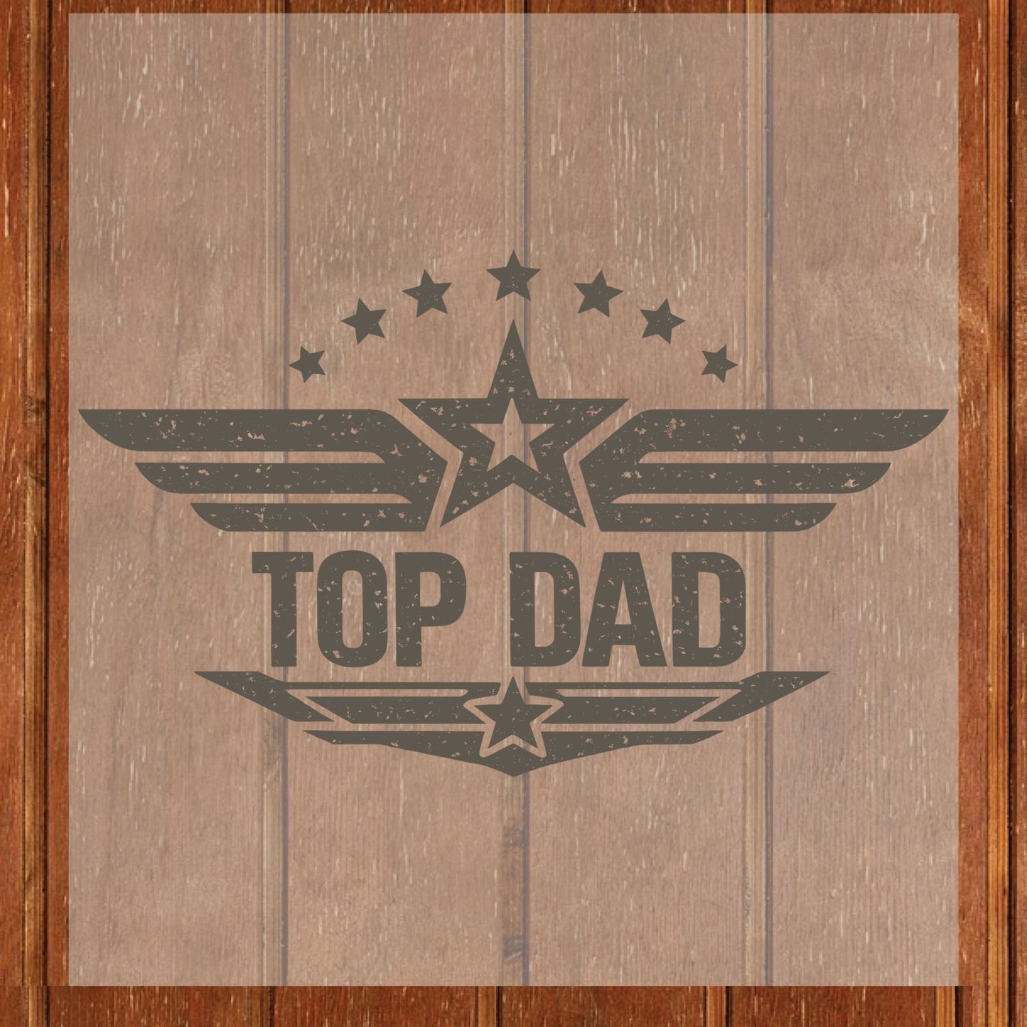Top Dad DTF Transfer Ready to Press Aviator Wings Maverick Style Father's Day Gift For Husband Men UV Sticker Prints