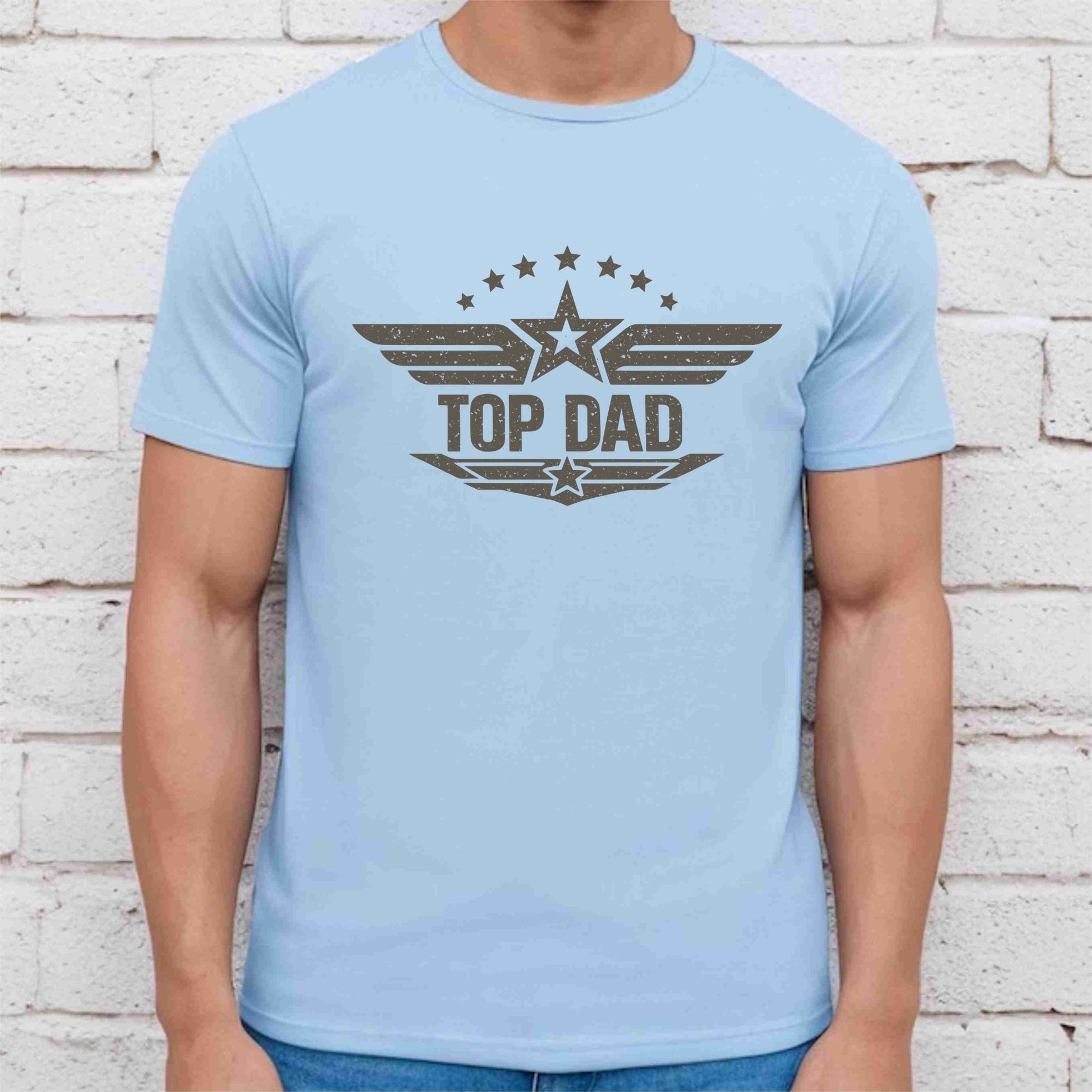 Top Dad DTF Transfer Ready to Press Aviator Wings Maverick Style Father's Day Gift For Husband Men UV Sticker Prints