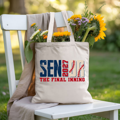 Senior Baseball 2027 The Final Inning T-Shirt, Class of 2027 Distressed Stitches Graduation Tee