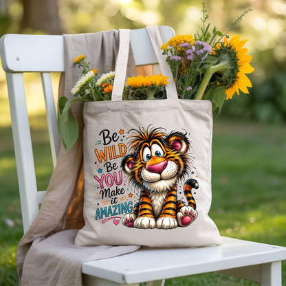 Be Wild Be You Tiger Baby T-Shirt, Cute Inspirational Kids Tee