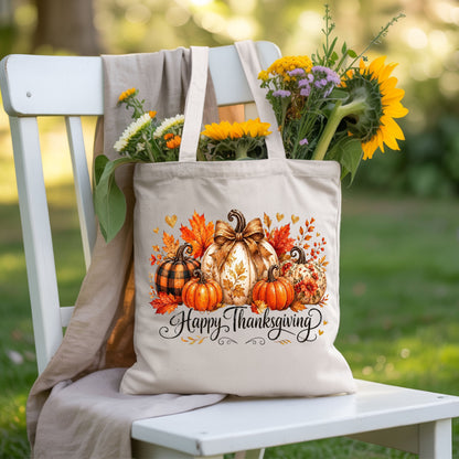 Happy Thanksgiving Fall Leaves Pumpkins Retro Autumn T-Shirt, Thanksgiving Tee