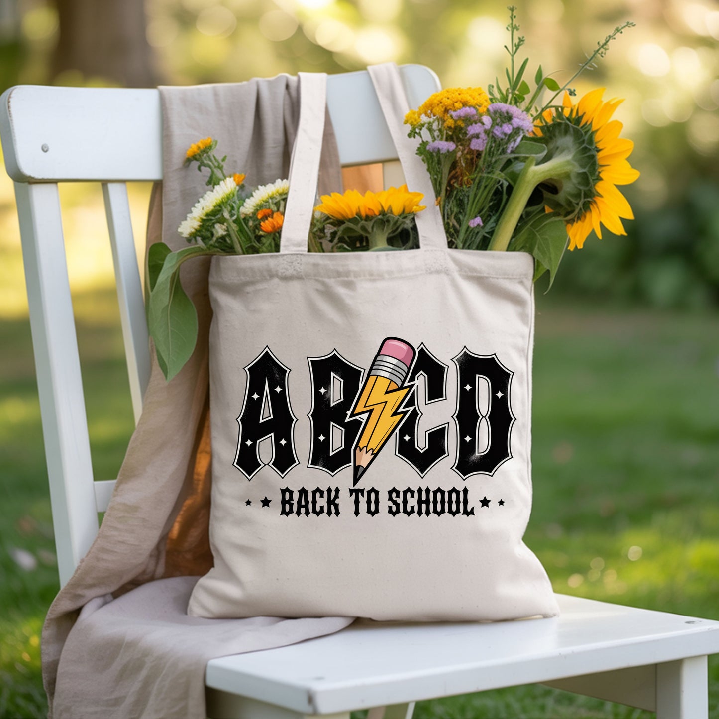 Rock Back to School ABCD Lightning Pencil T-Shirt, Teacher Student Music Tee