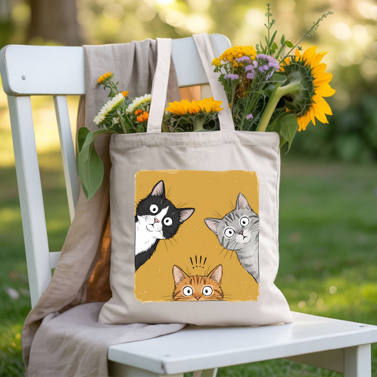 Curious Cats Peeking Cats T-Shirt, Funny Cat Lover Kittens Tee