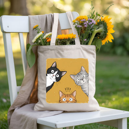 Curious Cats Peeking Cats T-Shirt, Funny Cat Lover Kittens Tee