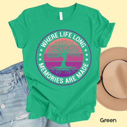 Tree of Life T Shirt Family Reunion 2026 Tee Pink Purple Sunset Roots Shirt For Adult Youth Toddler Nature Lover Gift Matching Family Outfits Tees