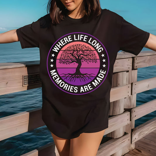 Tree of Life T Shirt Family Reunion 2026 Tee Pink Purple Sunset Roots Shirt For Adult Youth Toddler Nature Lover Gift Matching Family Outfits Tees