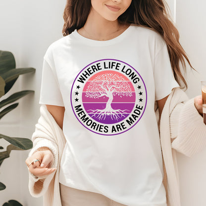 Tree of Life T Shirt Family Reunion 2026 Tee Pink Purple Sunset Roots Shirt For Adult Youth Toddler Nature Lover Gift Matching Family Outfits Tees