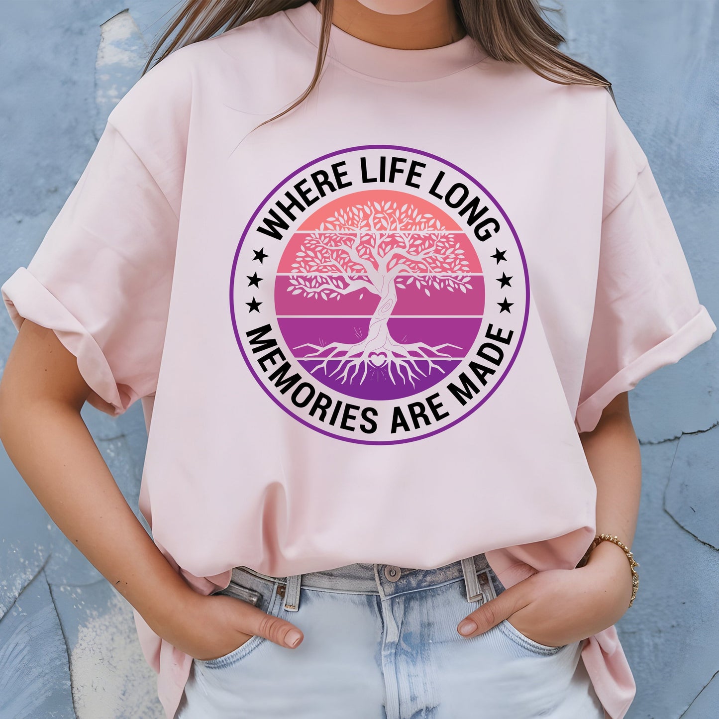 Tree of Life T Shirt Family Reunion 2026 Tee Pink Purple Sunset Roots Shirt For Adult Youth Toddler Nature Lover Gift Matching Family Outfits Tees