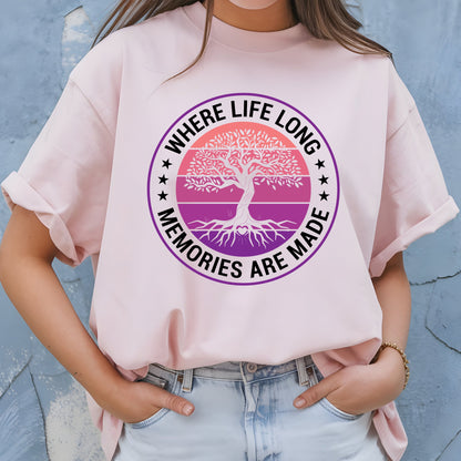 Tree of Life T Shirt Family Reunion 2026 Tee Pink Purple Sunset Roots Shirt For Adult Youth Toddler Nature Lover Gift Matching Family Outfits Tees