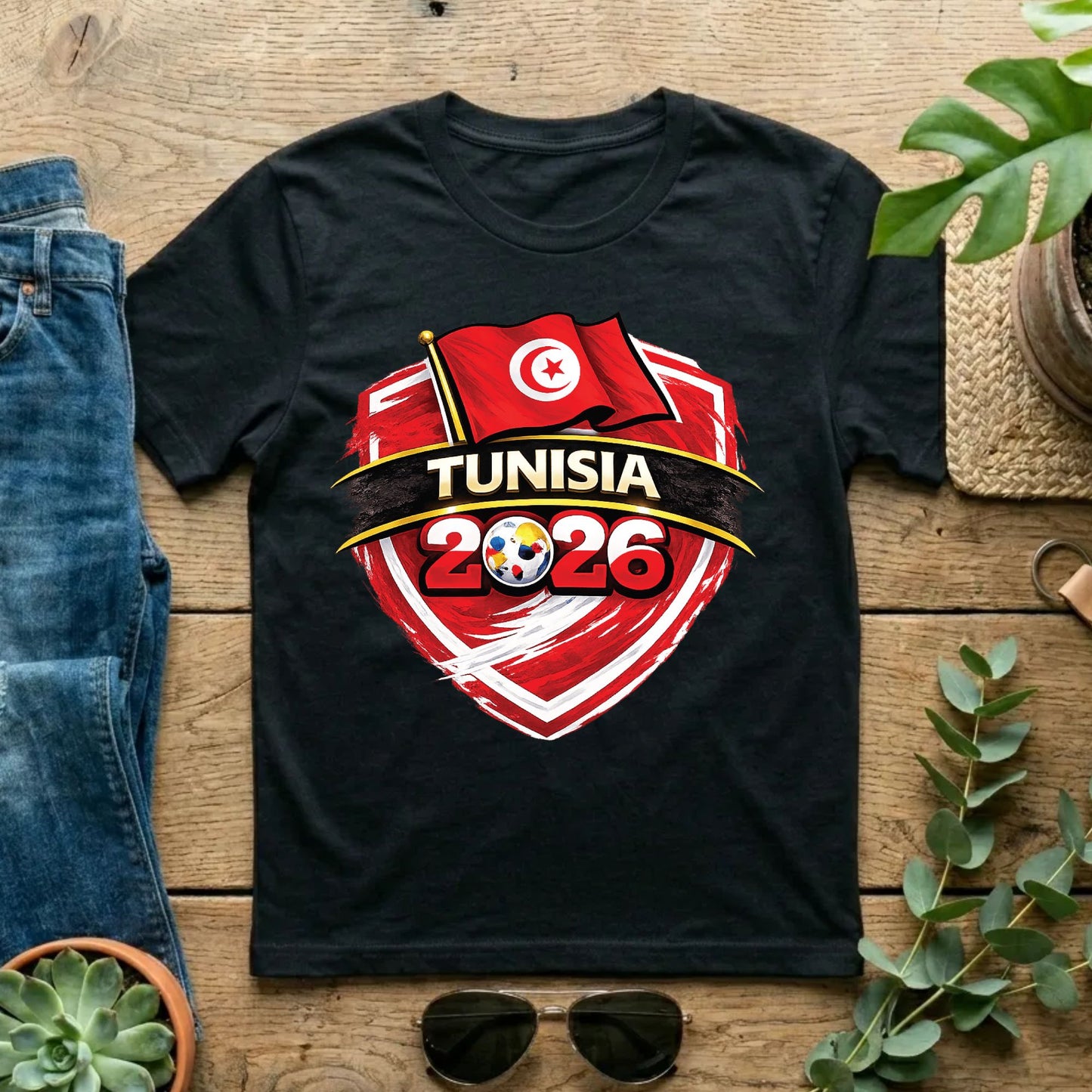 Tunisia 2026 World Cup T Shirt Soccer Supporter Tees