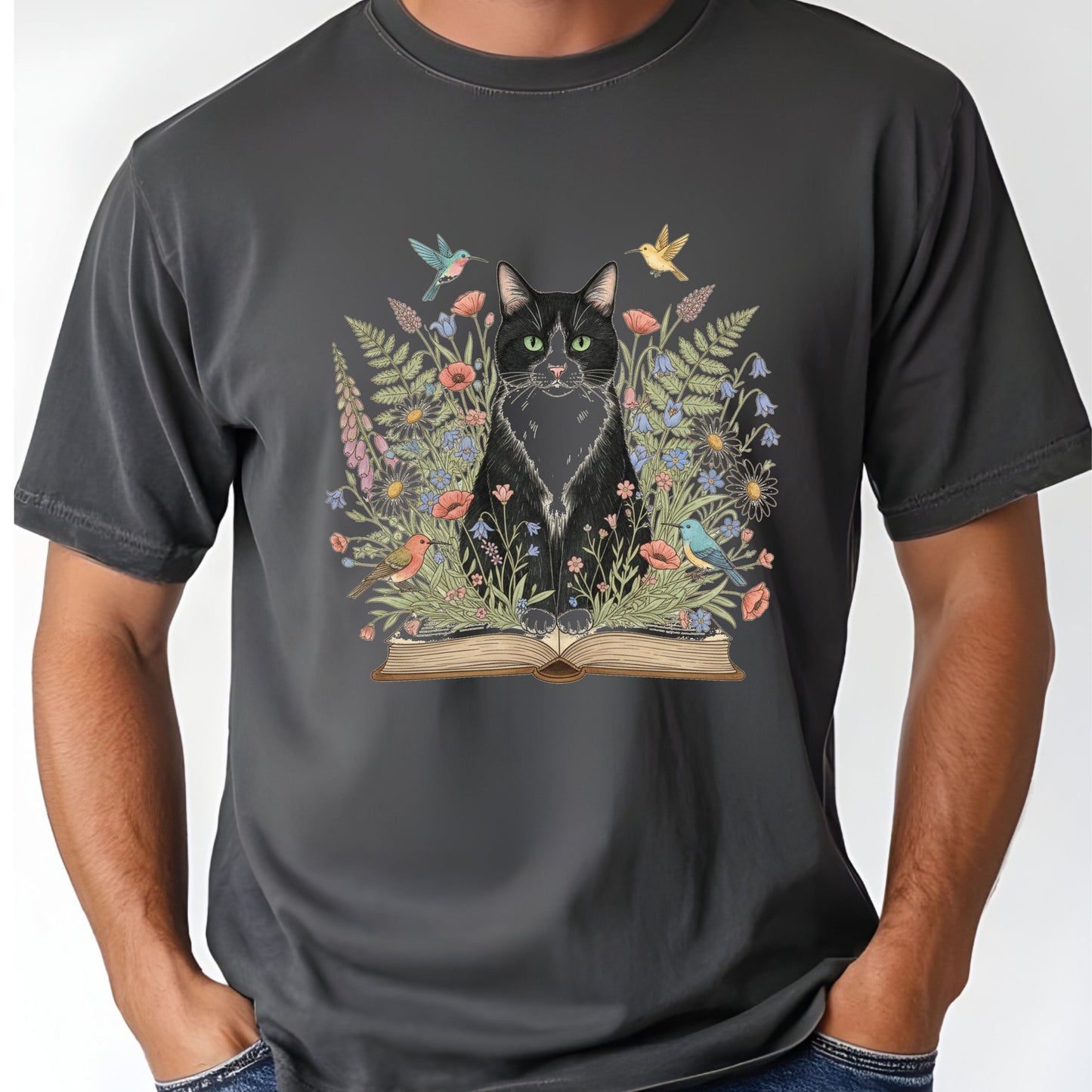 Tuxedo Cat Comfort Colors T Shirt
