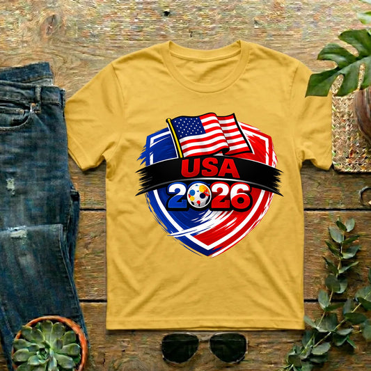 USA 2026 World Cup T Shirt Soccer Supporter Tees