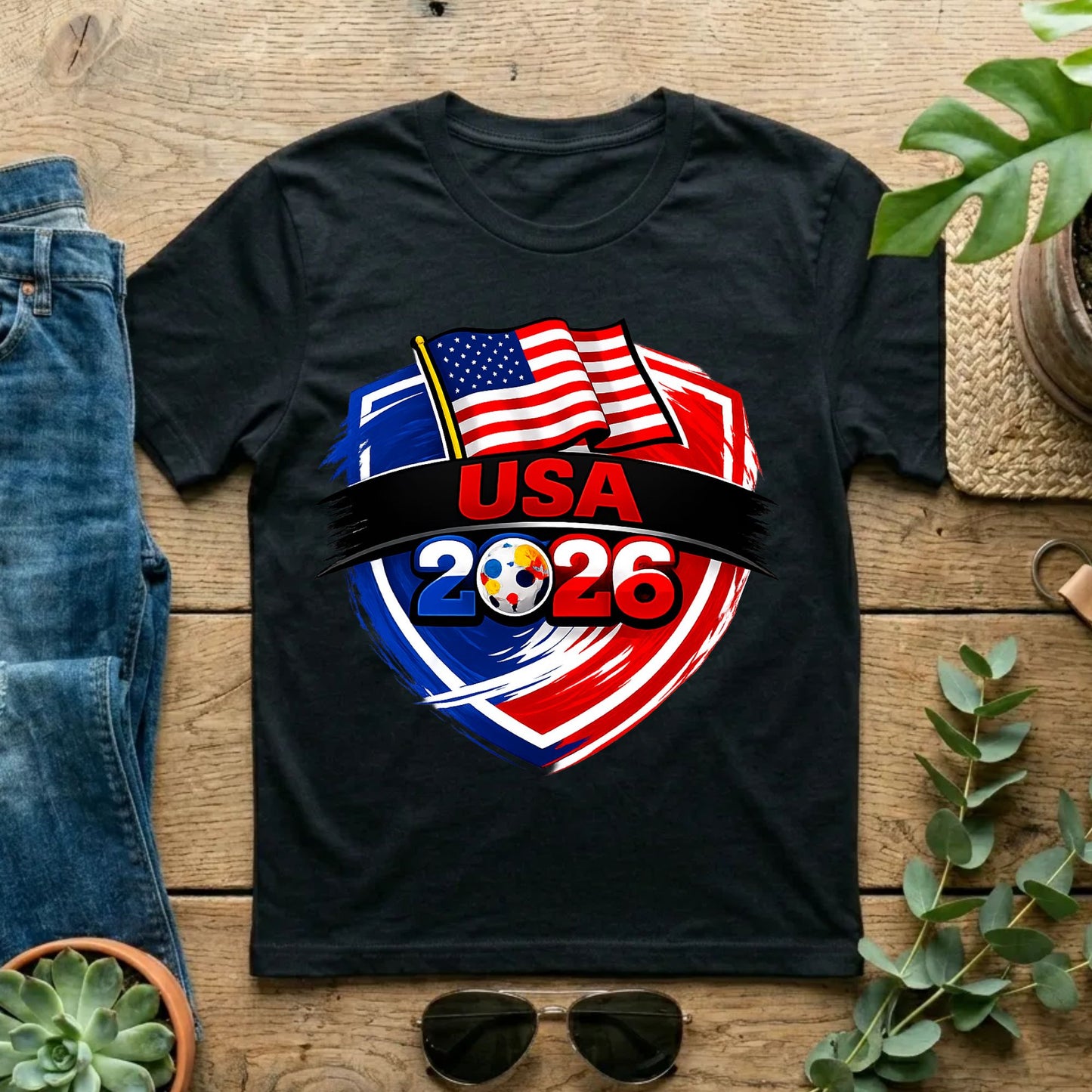 USA 2026 World Cup T Shirt Soccer Supporter Tees