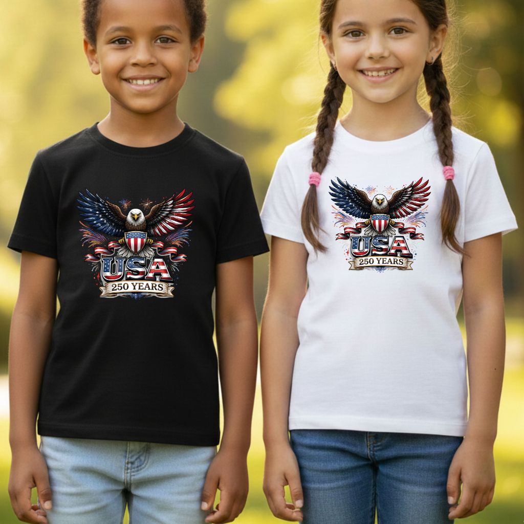USA 250 Years Comfort Colors T Shirts Patriotic Eagle America 250th Tee United States Fireworks Graphic Shirt Fourth of July Veterans Gift