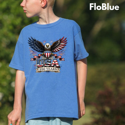 USA 250 Years Comfort Colors T Shirts Patriotic Eagle America 250th Tee United States Fireworks Graphic Shirt Fourth of July Veterans Gift