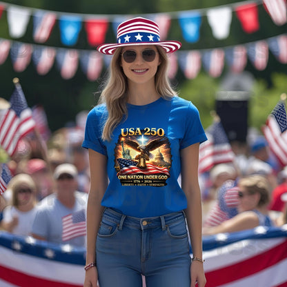 USA 250 Years DTF Transfer Ready to Press Semiquincentennial American Flag Eagle Shield Heat Transfer For Shirts Patriotic 2026 UV Sticker Prints