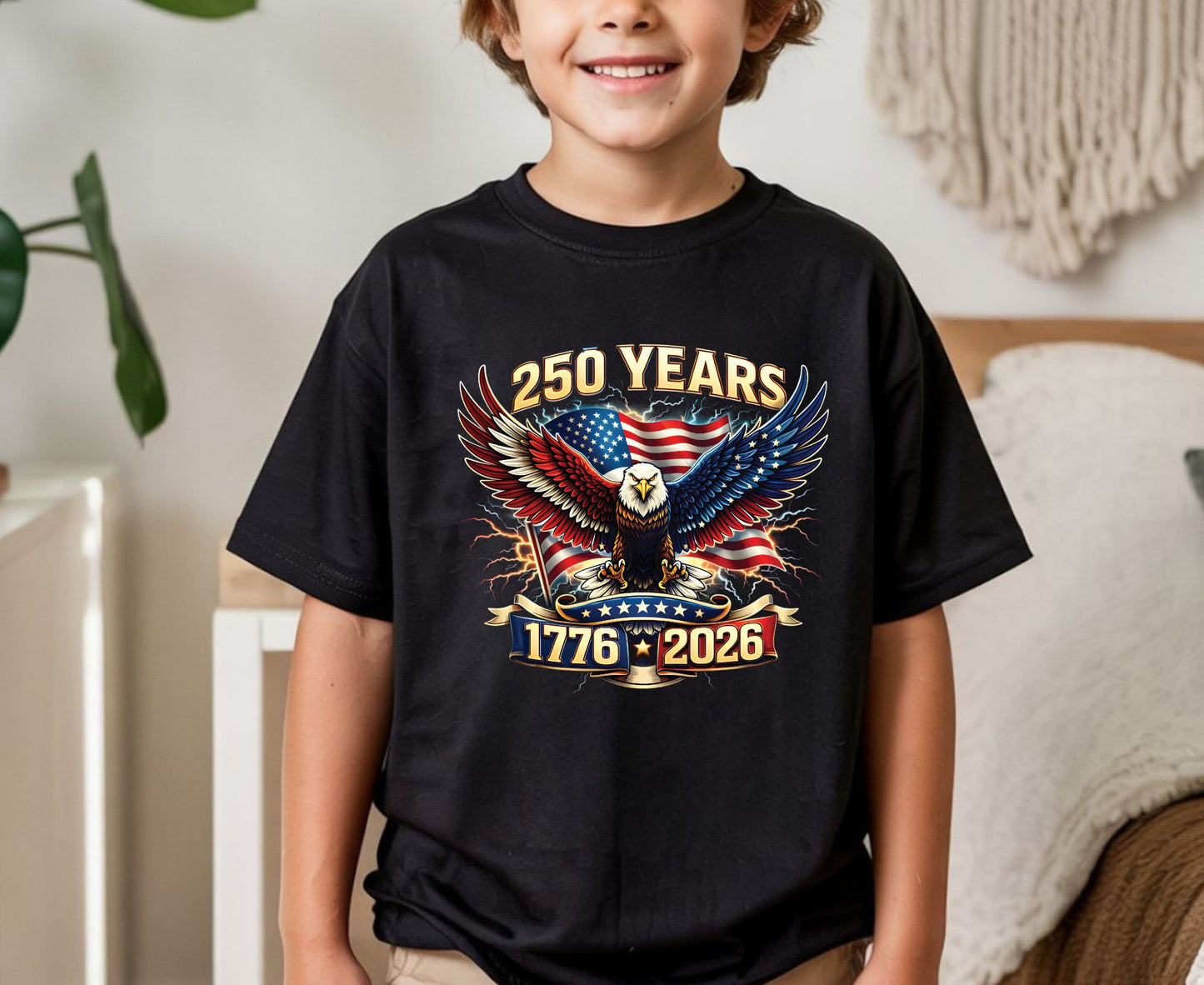 USA 250 Years Semiquincentennial T Shirt America 1776 2026 Eagle Tee