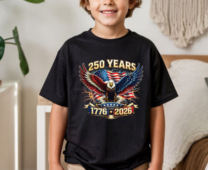 USA 250 Years Semiquincentennial T Shirt America 1776 2026 Eagle Tee