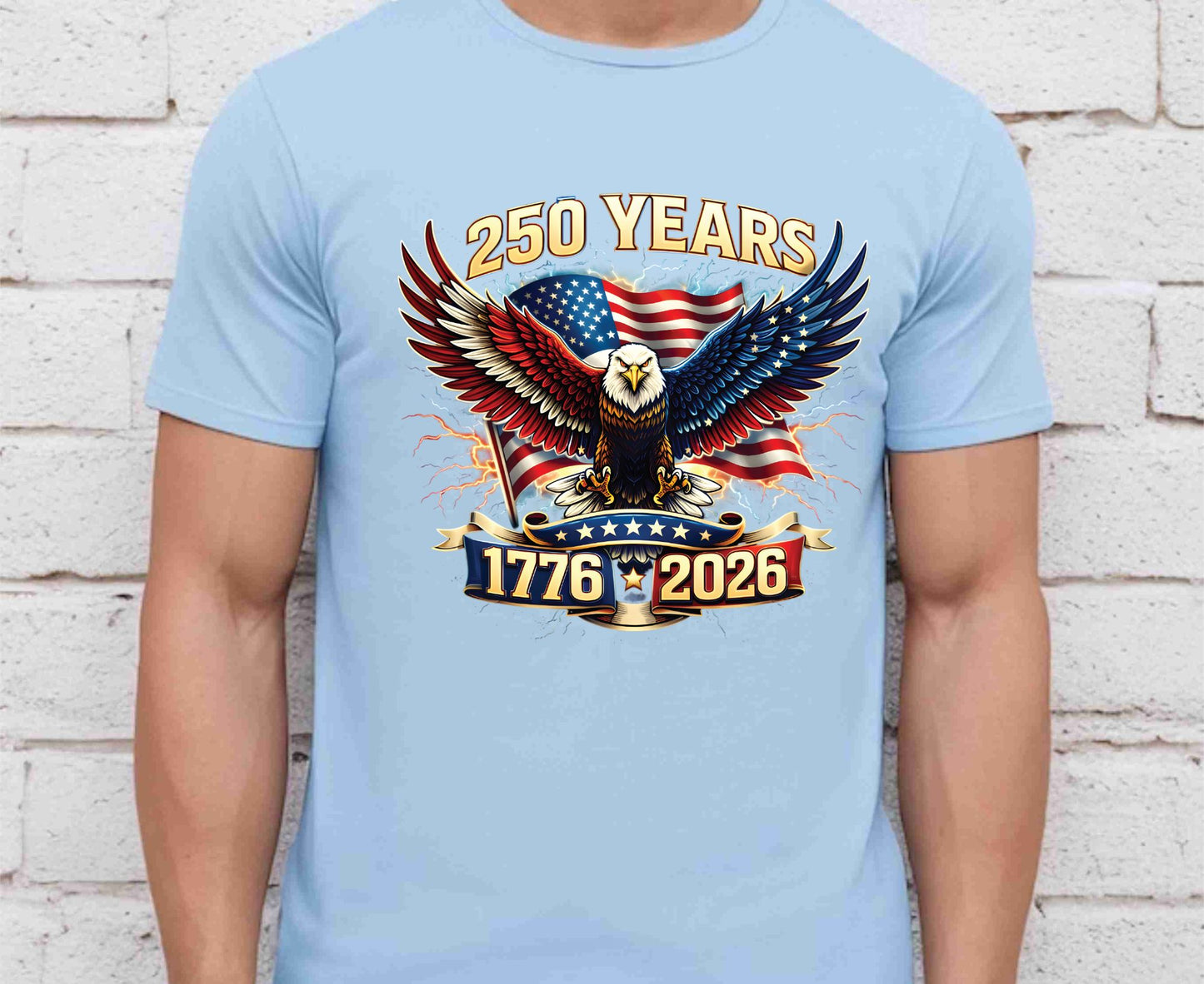 USA 250 Years Semiquincentennial T Shirt America 1776 2026 Eagle Tee
