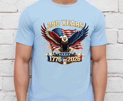 USA 250 Years Semiquincentennial T Shirt America 1776 2026 Eagle Tee