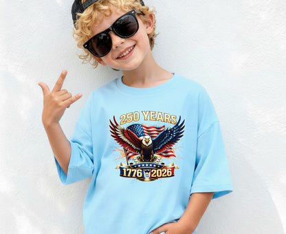 USA 250 Years Semiquincentennial T Shirt America 1776 2026 Eagle Tee