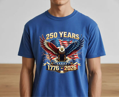 USA 250 Years Semiquincentennial T Shirt America 1776 2026 Eagle Tee